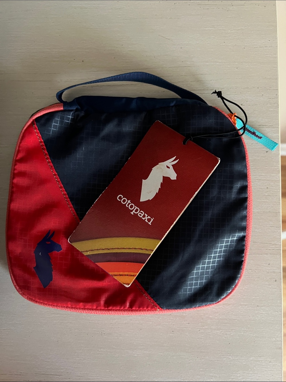 cotopaxi Red & Navy Small Travel Toiletry Pouch